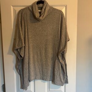 Lou & Grey Gray Cowl Neck Poncho